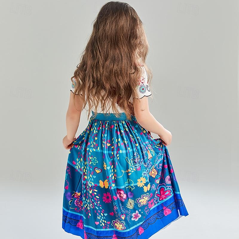 Encanto Fairy Tale Princess Mirabel Madrigal Outfits Theme Party Costume Movie Cosplay for Girls' Kids Carnival Dailywear2