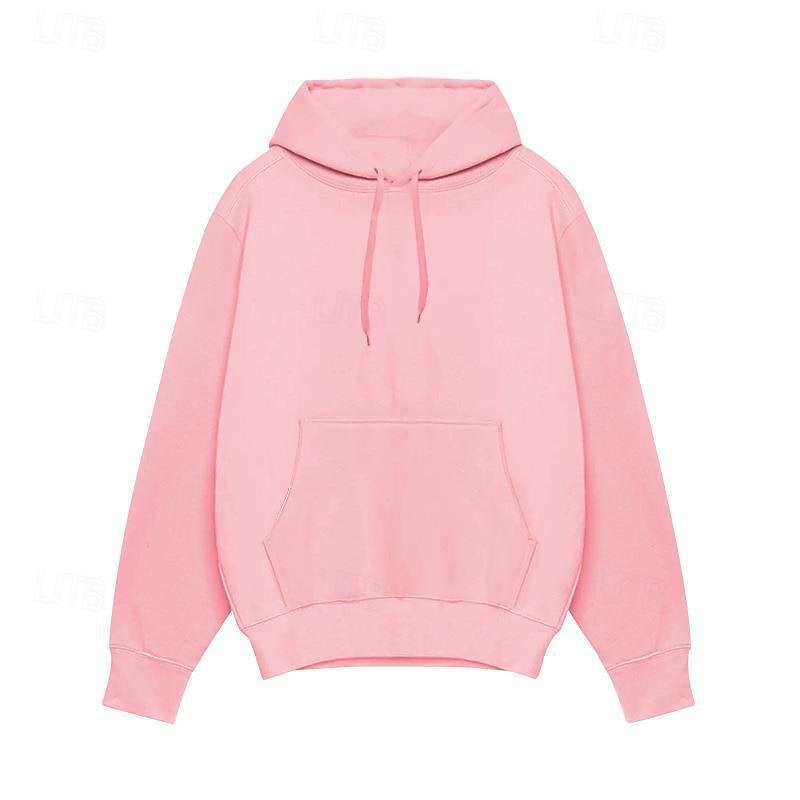 Men's Hoodie Black White Pink Light Grey Dark Gray Hooded Plain Pocket Sports & Outdoor Daily Holiday Streetwear Basic Casual Spring &  Fall Clothing Apparel Hoodies Sweatshirts2