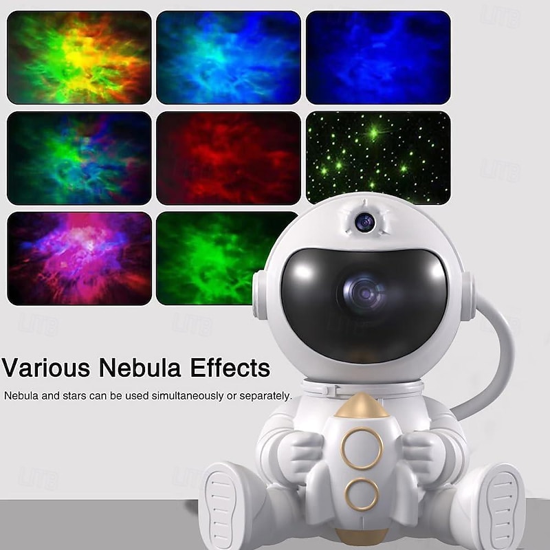 Astronaut Galaxy Projector Nebula Ceiling Galaxy Light Projector Star Projector with 8 Nebula Modes 360 Adjustable Star Night Light for Kids Adults Party Room Decor Remote2
