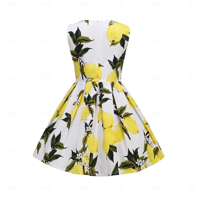 Retro Vintage 1950s Independence Day Dress A-Line Dress Swing Dress Floral Fancy Dress Girls' Masquerade Casual Daily Bachelorette Party Kid's Dress Homecoming Dresses4