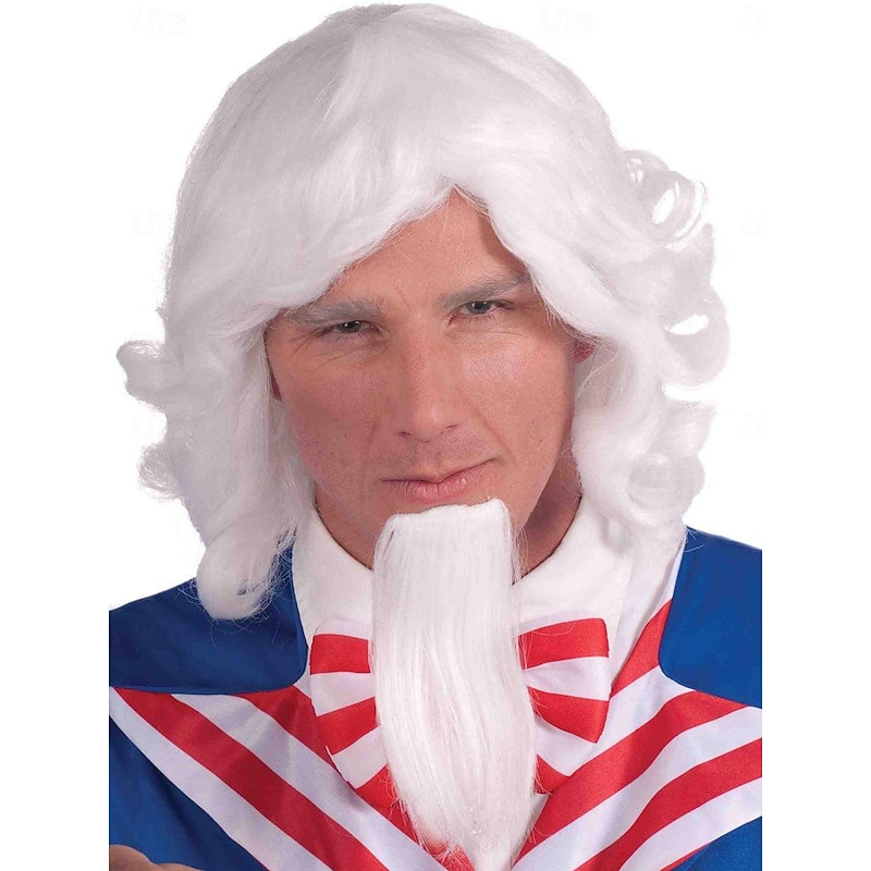 Uncle Sam Beard and Wig Halloween Cosplay Party Wigs