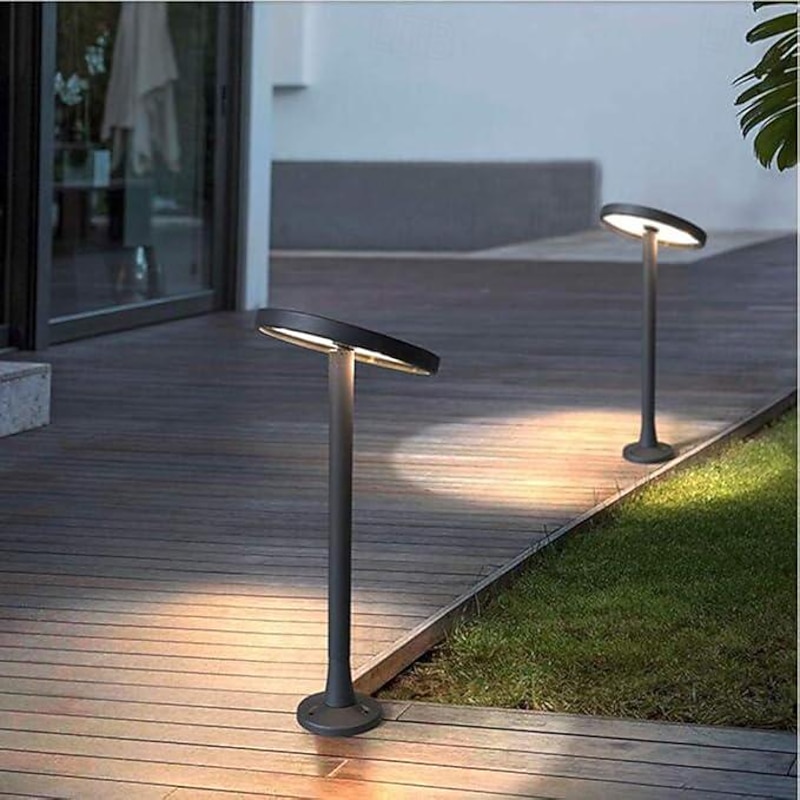 LED Outdoor Wall Lights Warm White 75cm Adjustable Round Path Light 18W 3000K Waterproof IP65 Garden Patio Yard Lawn Balcony Park Bollard Light