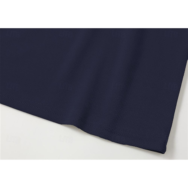 Men's Golf Shirt Waffle Knit Polo Shirt Business Active Classic Short Sleeve Fashion Modern Solid Color Button Summer Spring Regular Fit Navy Blue Royal Blue Green Golf Shirt3