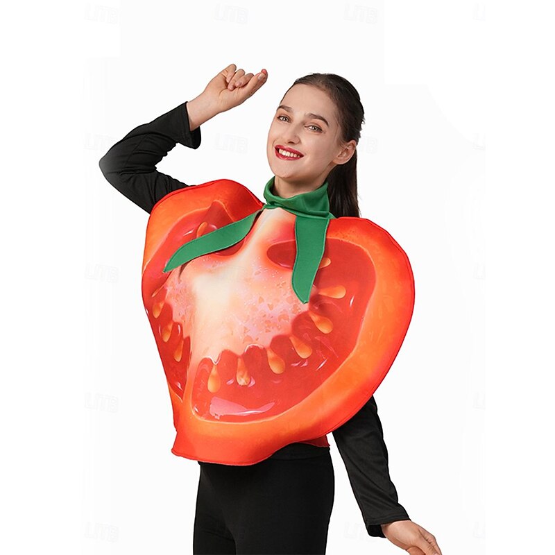 Vegetable Tomato Potato Halloween Cosplay Costume Funny Costumes Carnival Costume Cosplay Adults' Men's Women's Carnival Masquerade Mardi Gras Performance Party Halloween Easy Halloween Costumes4