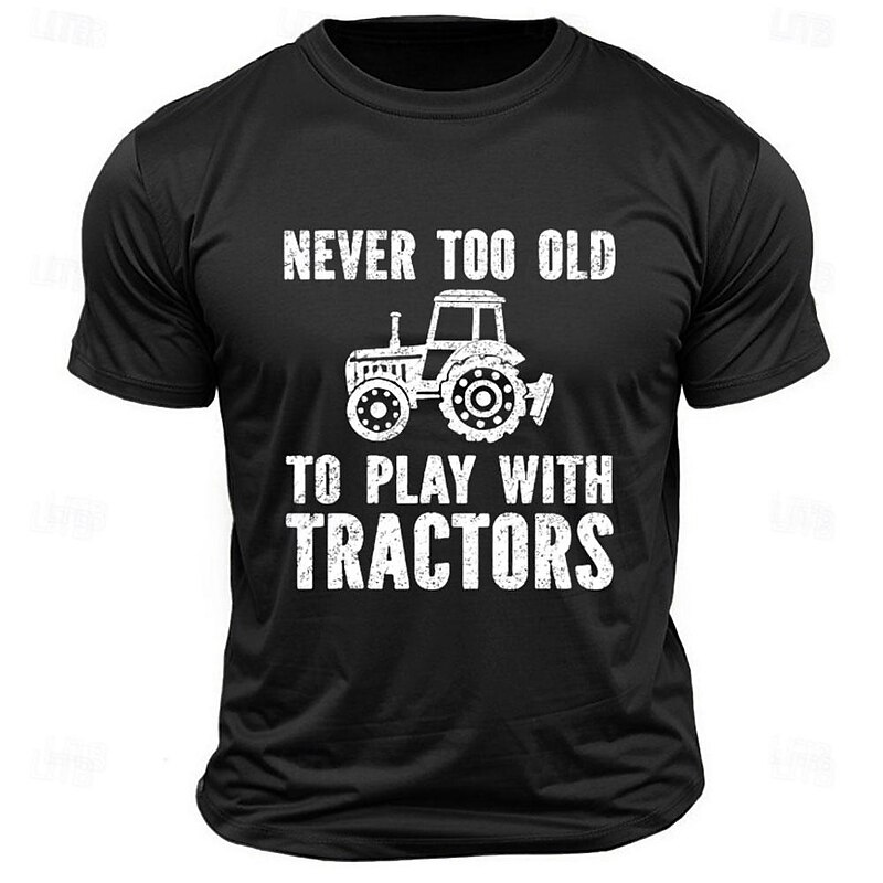 Men's Funny Old Man Letter Print T Shirt Tee Top 100% Cotton Short Sleeve Graphic Shirt Black Army Green Dark Blue Comfortable Tee Street Sports Outdoor Fashion Designer Clothing2