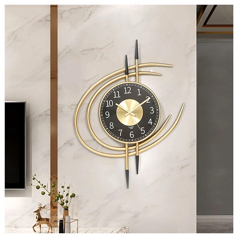 Wall Clock Creative Modern Nordic Luxury Iron Quartz Watch Living Room Bedroom Kitchen Office Hotel Home Decoration