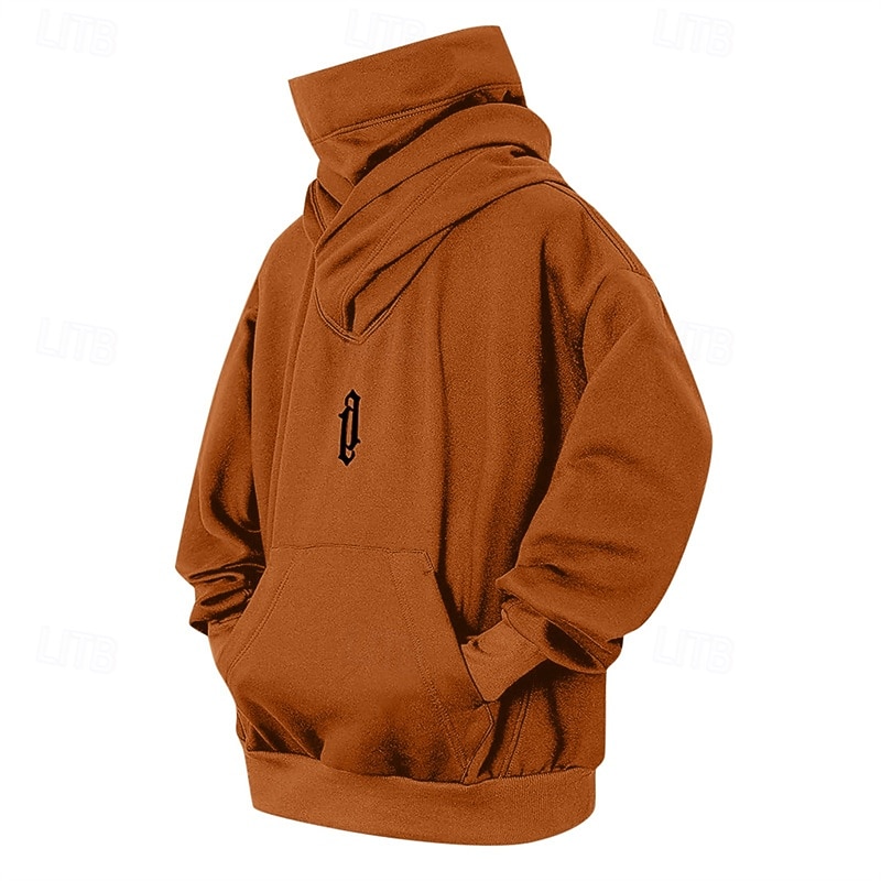 Men's Hoodie Apricot Wine Brown Light Grey Hooded Plain Pocket Sports & Outdoor Daily Holiday Streetwear Basic Casual Spring &  Fall Clothing Apparel Hoodies Sweatshirts4