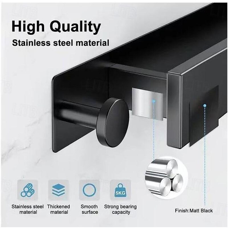 Towel Rack for Rolled Towels, Towel Rack for Bathroom,Wall Mounted Metal Bathroom Organizer, Bath Towel Holder Wall for Modern Small Space Bathroom Towel Storage2