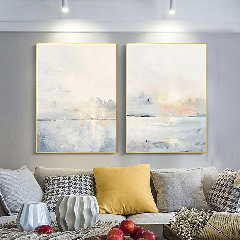 coastal paintings handmade wall art painting handmade 2 piece ocean sunset painting a pair sea painting sky cloud painting sunrise painting seascape painting