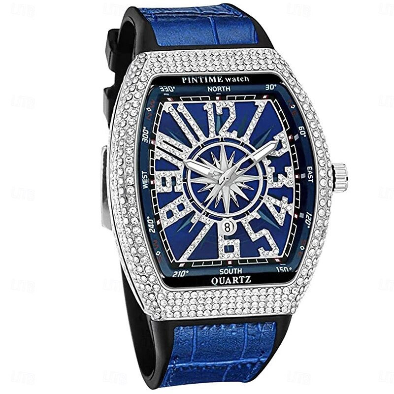 Men Quartz Watch Creative Outdoor Fashion Wristwatch Calendar Waterproof Decoration Leather Watch2