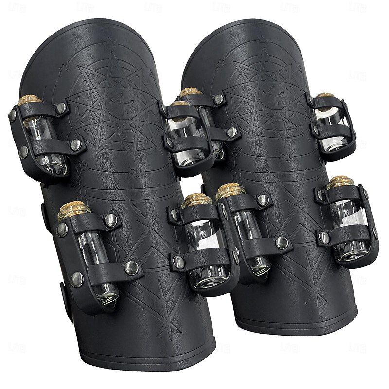 Retro Vintage Medieval Renaissance Wristband Armband Ranger Shieldmaiden Archery Fancy Dress Men's Women's Viking Halloween Carnival Masquerade LARP Adults' Wrist Brace All Seasons2