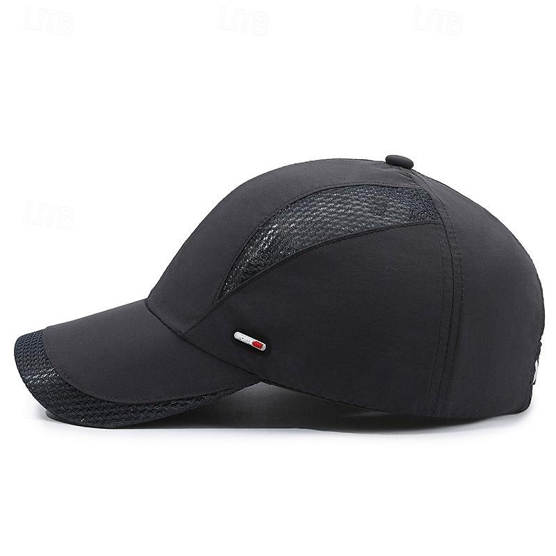 Men's Baseball Cap Sun Hat Trucker Hat Black Navy Blue Chinlon Patchwork Fashion Casual Street Daily Color Block Adjustable Sunscreen Breathable4