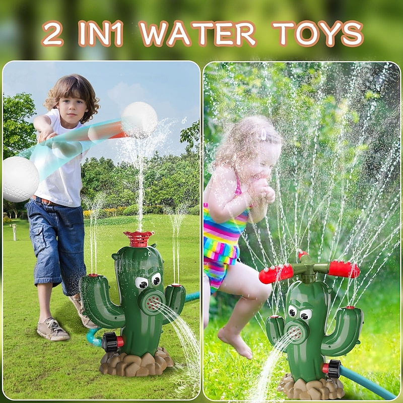 Pools & Water Fun Sprinkler Toy Pool Toys Cactus Focus Toy Adorable Parent-Child Interaction Plastic Kid's Adults' Summer Party Holiday for Boys and Girls3