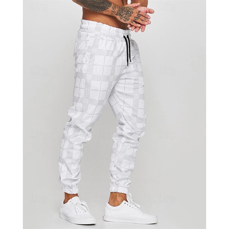Men's Joggers Sweatpants Running Pants Track Pants Pocket Elastic Waistband Pants / Trousers Outdoor Sports & Outdoor Athletic Cotton Soft Marathon Running Workout Tailored Fit Sportswear Activewear3