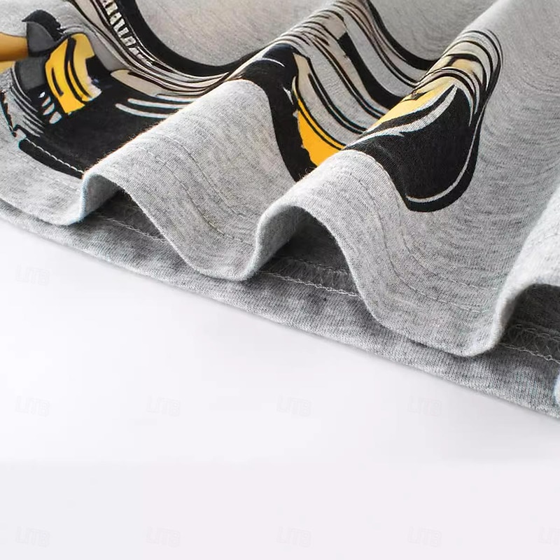 Kid's 3D Graphic Tee Short Sleeve Summer Fashion Basic Kids 4-8Years Crew Neck Outdoor Casual Daily Regular Fit2