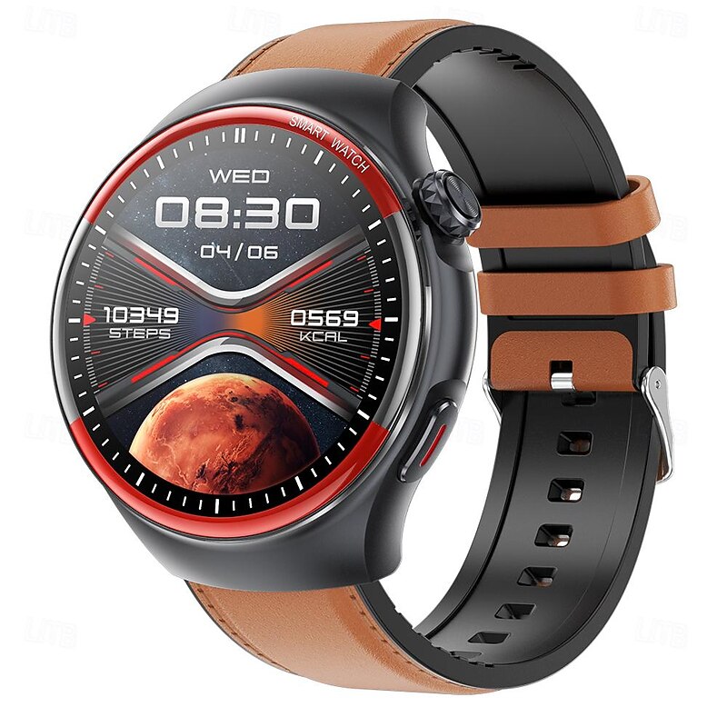 iMosi T82 Smart Watch 1.43 inch Smartwatch Fitness Running Watch Bluetooth Temperature Monitoring Pedometer Call Reminder Compatible with Android iOS Women Men Hands-Free Calls Waterproof Media3