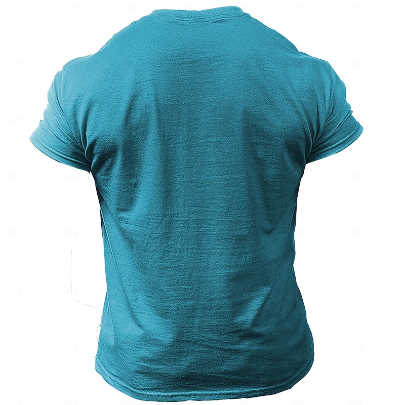 Men's Animal Funny T Shirt Short Sleeve T shirt 3D Print Crew Neck Shirt Retro Vintage Casual Street Style Sports Outdoor Holiday Going out Blue Orange Spring & Summer Clothing Apparel S M L XL 2XL2