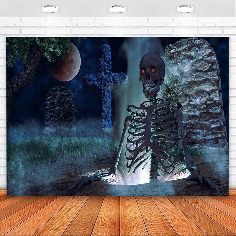 Halloween Decorations Zombies Forest Hanging Tapestry Wall Art Large Tapestry Mural Decor Photograph Backdrop Blanket Curtain Home Bedroom Living Room Decoration Creepy Graveyard4