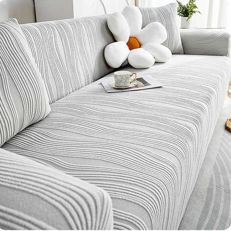 Jacquard Velvet Elastic Sofa Cover All-Inclusive Universal Cover Four Seasons Universal Lazy One-Piece Anti-Cat Scratch Sofa Cushion Durable and Stretchable Perfect for Year-Round Protection Easy to Install and Clean3