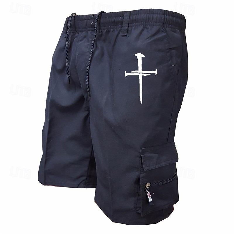 Men's Cargo Shorts Hiking Shorts Military Summer Outdoor Regular Fit Quick Dry Breathable Shorts Drawstring Elastic Waist Black Army Green Hunting Climbing Camping / Hiking / Caving S M L XL XXL4