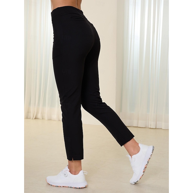 Women's Golf Pants 28inch Slim-Fit Stretch Ankle Pants Navy Black Pants / Trousers Ladies Golf Attire Clothes Outfits Wear Apparel4