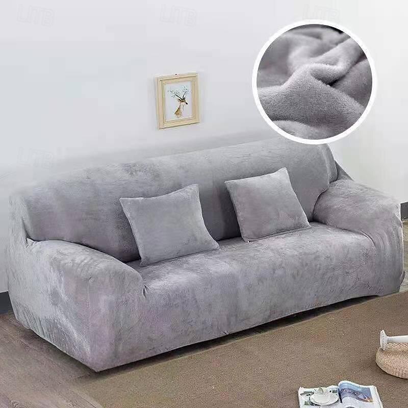 Non-slip Sofa Cover Thicken Plush Elastic All-inclusive Sofa Protector for Autumn Winter coffee Single seat