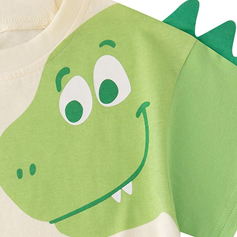 Kid's 3D Graphic Dinosaur Tee Short Sleeve Summer Fashion Basic Kids 4-8Years Crew Neck Outdoor Casual Daily Regular Fit2