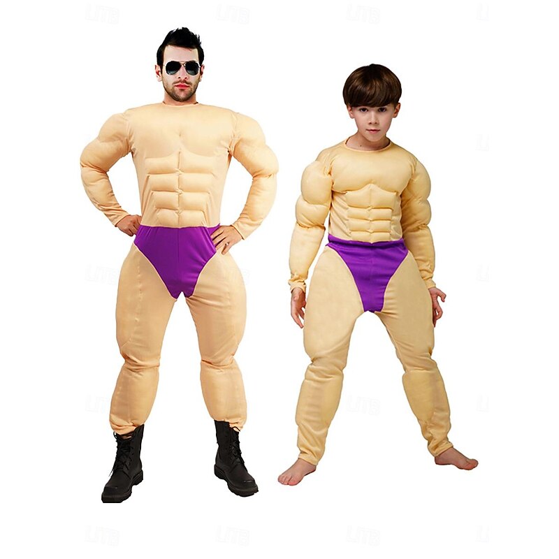 Funny Muscular Man Halloween Cosplay Costume Funny Costumes Carnival Costume Cosplay Kid's Adults' Men's Women's Boys' Carnival Masquerade Mardi Gras Performance Party Halloween Easy Halloween