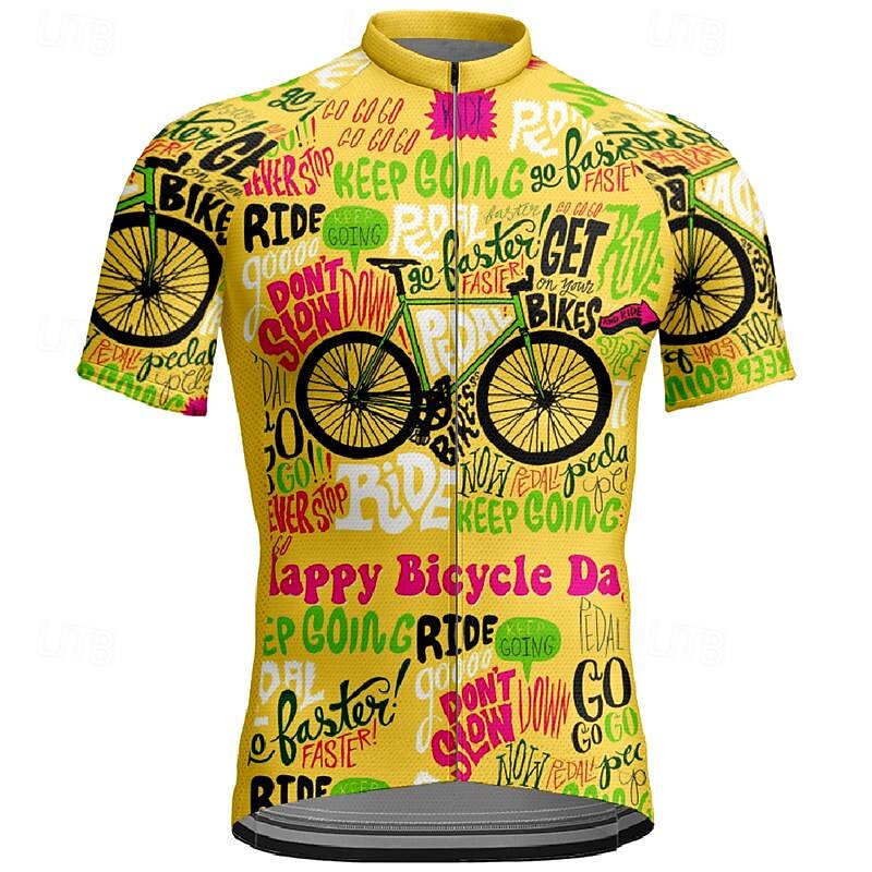 Women's Cycling Jersey Letter & Number Short Sleeve Bike Tee Tshirt Jersey Top with 3 Rear Pockets Mountain Bike MTB Quick Dry Breathable Sports White Yellow Green Clothing Apparel3