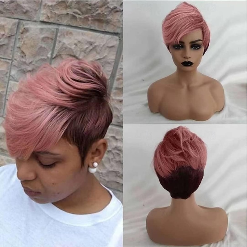 Short Pixie Cut Hair Wig Short Hairstyles Synthetic Wigs For Women Popular Fashion Wigs Heat Resistant Halloween Cosplay Party Wigs2