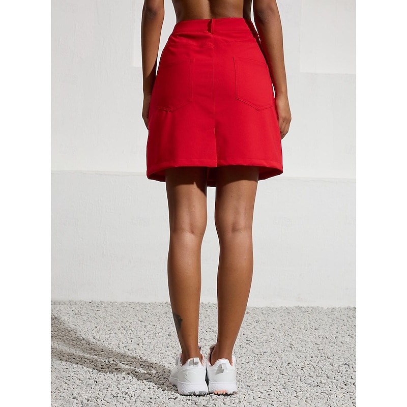 Women's Golf Skorts 18inch Red Bottoms Ladies Golf Attire Clothes Outfits Wear Apparel3