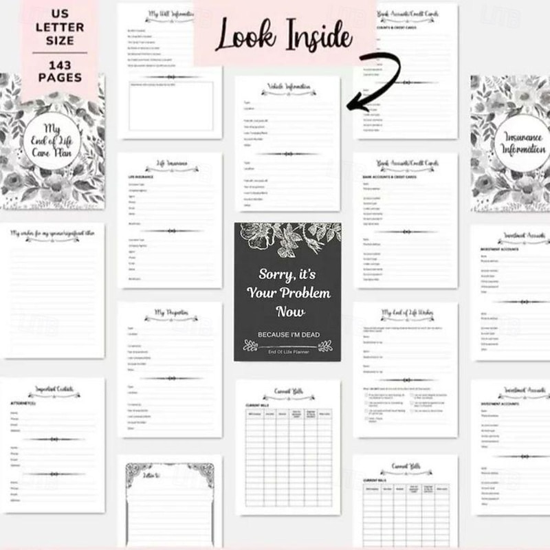 Sorry, it's Your Problem Now , Because I'm Dead Thorough and Thoughtful End of Life Planner Organize Your Affairs Easily with Personal, Financial, and Care Wishes2