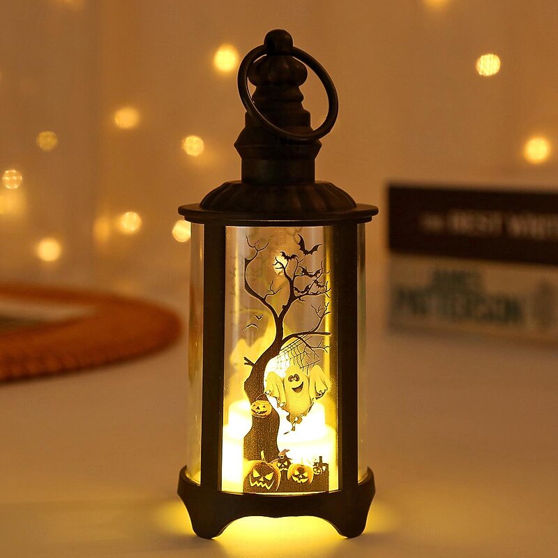 Halloween Decorations Atmosphere Lights Pendants Holiday Party Supplies Night Lights Creative Wind Lights Ornaments  1PC4