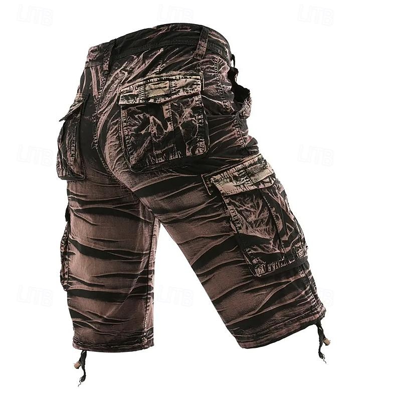 Men's Tactical Shorts Cargo Shorts Shorts Buttons Multi Pocket Plain Wearable Knee Length Outdoor Daily Camping & Hiking Fashion Classic Black Army Green4