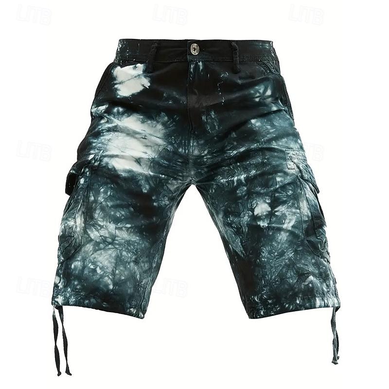 Men's Tactical Shorts Cargo Shorts Camo Shorts Shorts Buttons Multi Pocket Camo Camouflage Wearable Short Outdoor Daily Camping & Hiking Fashion Classic Black Yellow2