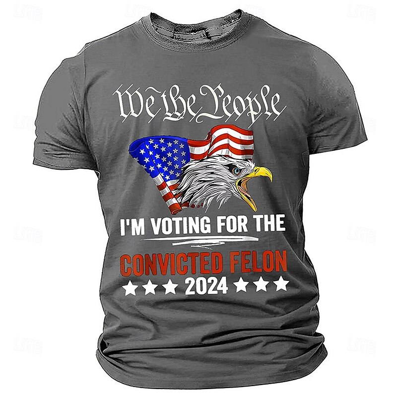 Veterans Day Men's Patriot Patriotic Veteran American US Flag Eagle T shirt Short Sleeve T shirt 3D Print Crew Neck Shirt Retro Vintage Casual Street Casual Bar Black Green Gray Spring & Summer4