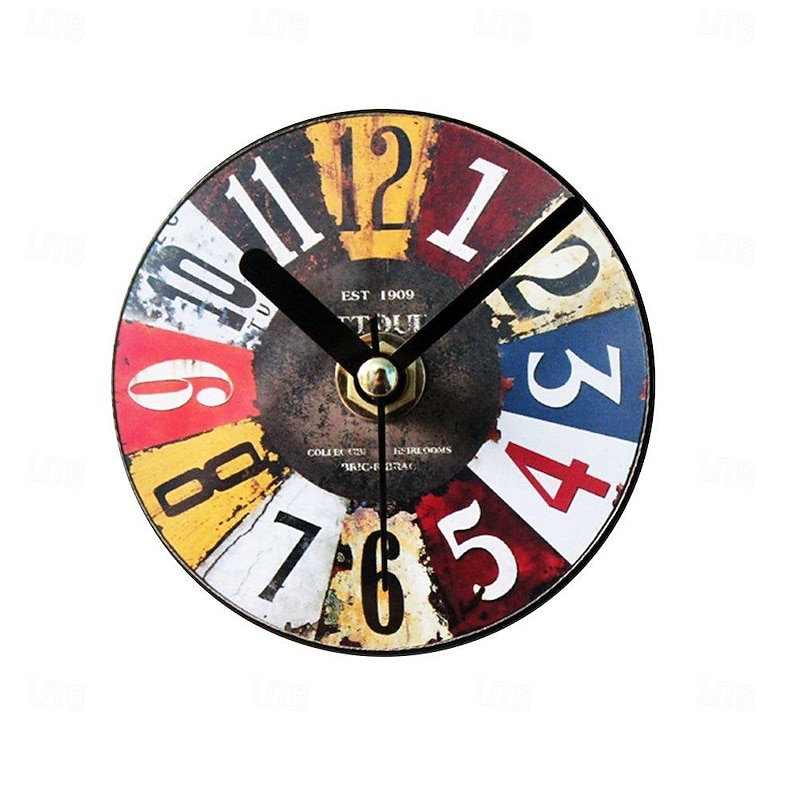 Wall Clocks Nordic Retro Shabby Style Chic Hanging Vintage Rust Decor Round Giant Clocks Living Room4