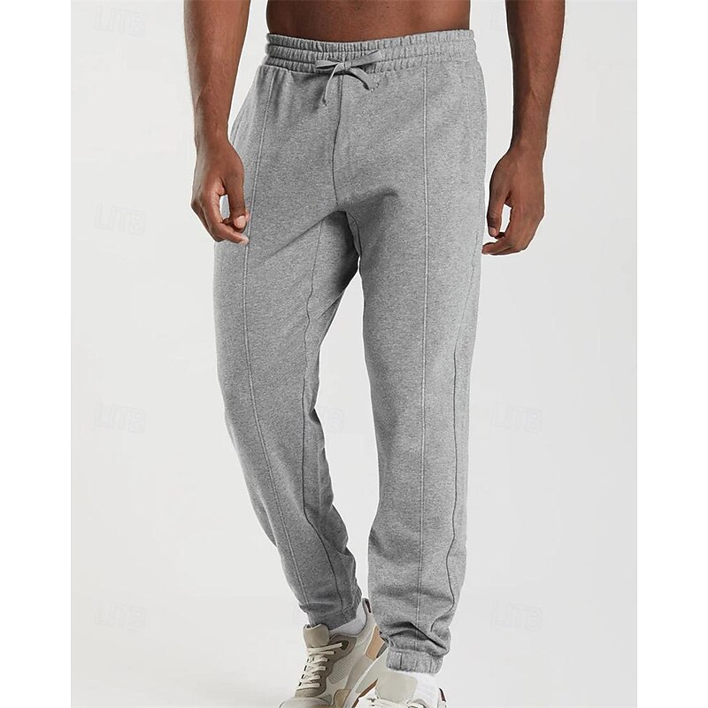 Men's Sweatpants Joggers Trousers Pocket Drawstring Elastic Waist Plain Comfort Sports Outdoor Daily Fashion Casual Black White Micro-elastic3