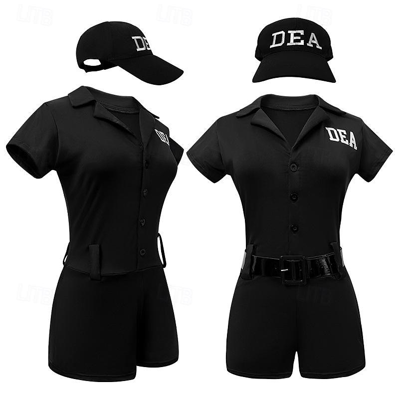 Police Carnival Costume Masquerade Adults' Women's Cosplay Halloween Bachelorette Party Easy Carnival Costume