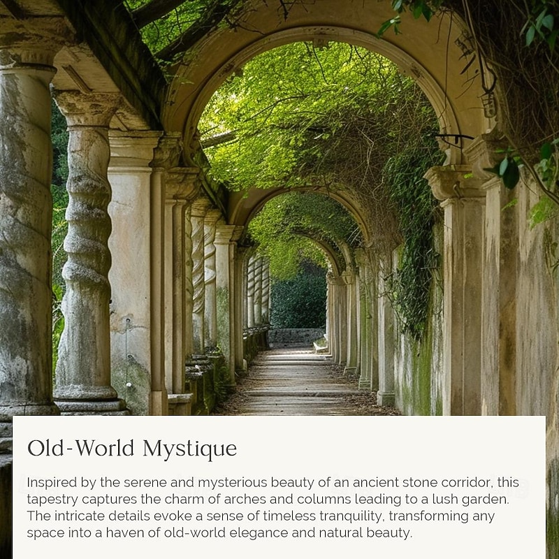 Cloister Forest Landscape Hanging Tapestry Wall Art Large Tapestry Mural Decor Photograph Backdrop Blanket Curtain Home Bedroom Living Room Decoration3