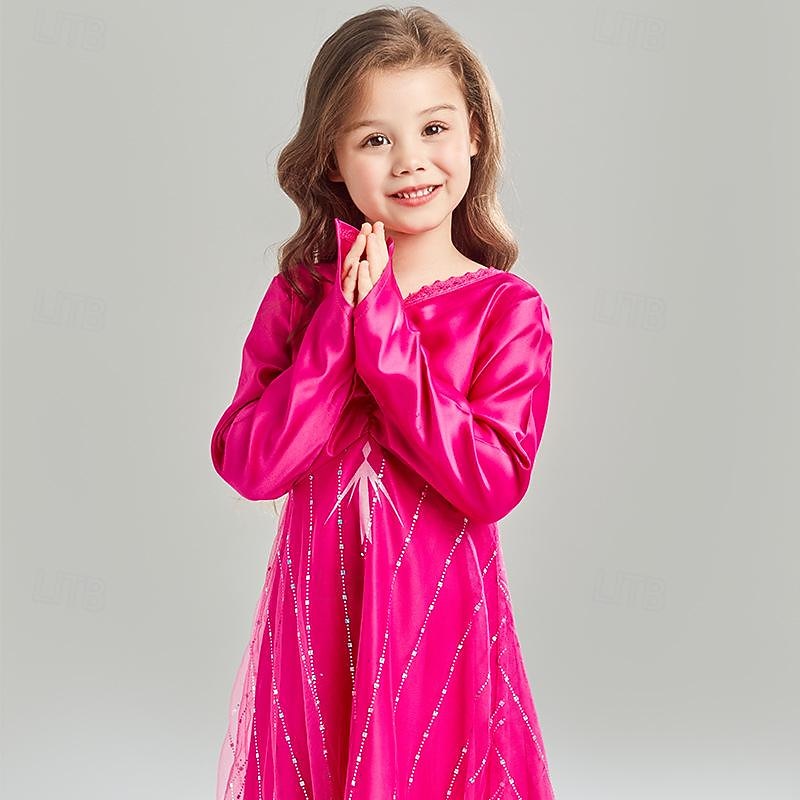 Frozen Fairy Tale Princess Elsa Anna Outfits Flower Girl Dress Theme Party Costume Cosplay Movie Cosplay for Girls' Kids Carnival New Year Party / Evening4