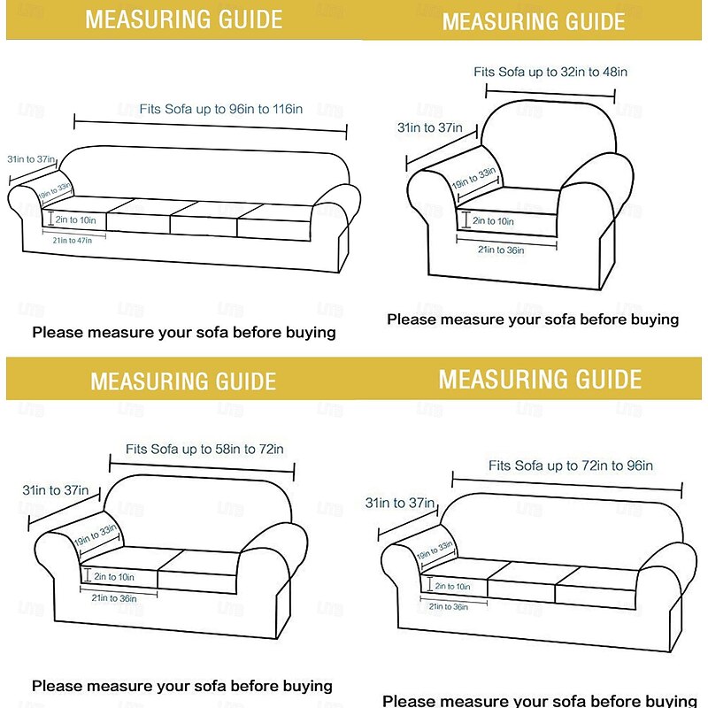 Stretch Sofa Cover - Elastic Couch Cover for All-Inclusive Protection - Durable and Soft Fabric - Easy to Install and Clean - Perfect for Living Room Decor and Pet-Friendly Homes2