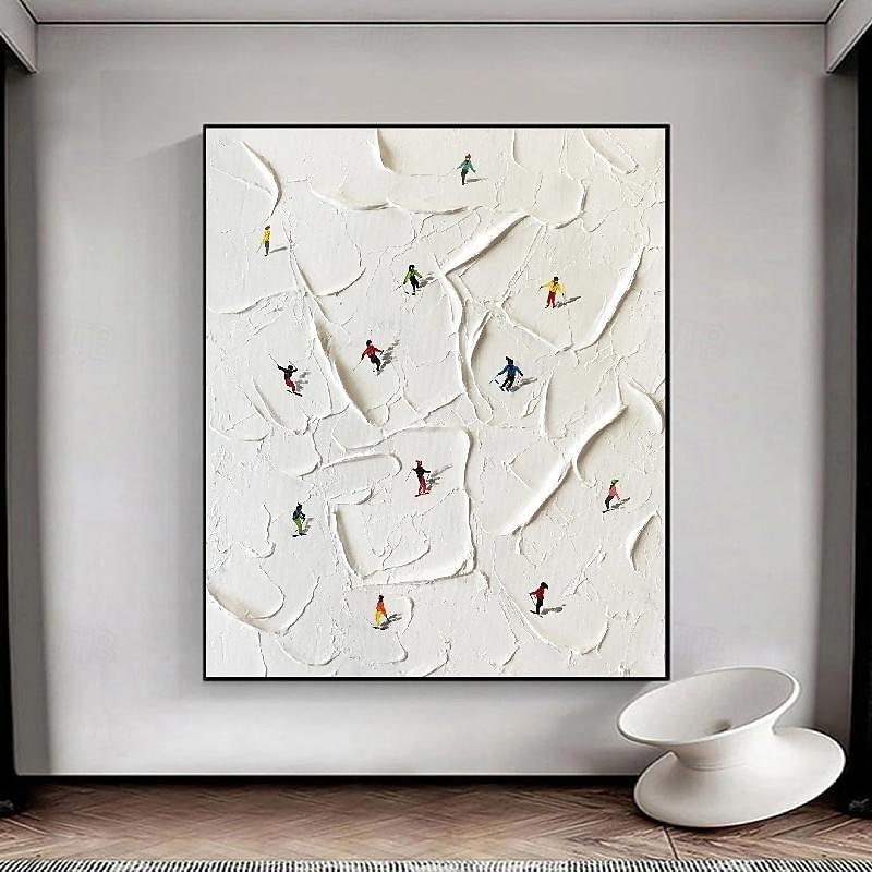 White 3D Textured oil painting handmade white abstract painting  wall art white textured painting wall art white abstract art painting hand painted white 3D Textured painting white abstract painting2