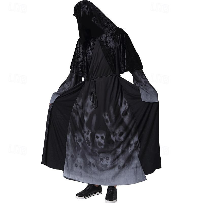 Grim Reaper Ghost Bride Halloween Fancy Costume Halloween Group Couples Costumes Scary Costume Adults' Couple's Men's Women's Carnival Masquerade Mardi Gras Performance Party Halloween Easy Halloween2