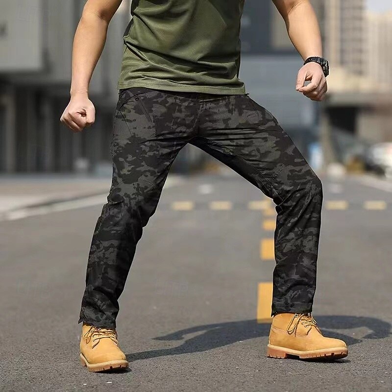 Men's Cargo Pants Tactical Pants Trousers Buttons Multi Pocket Camouflage Wearable Outdoor Daily Camping & Hiking Fashion Classic Black Brown3