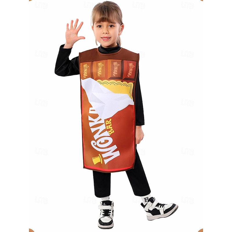 Charlie and the Chocolate Factory Wonka Chocolate Bar Cosplay Costume Cosplay Movie Cosplay for Boys Girls' Kid's Carnival Masquerade Event / Party Masquerade3