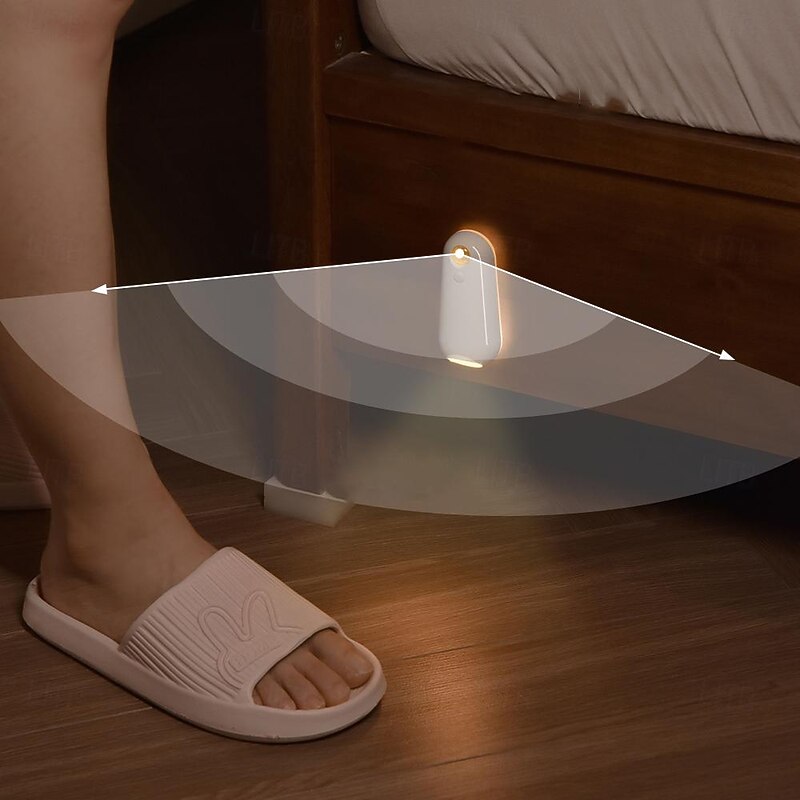 RGB Infrared Motion Sensor Night Light, Rechargeable LED Toilet Night Light Automatic On/Off Step Light for Kitchen, Bedroom, Living Room, Hallway, Bathroom2