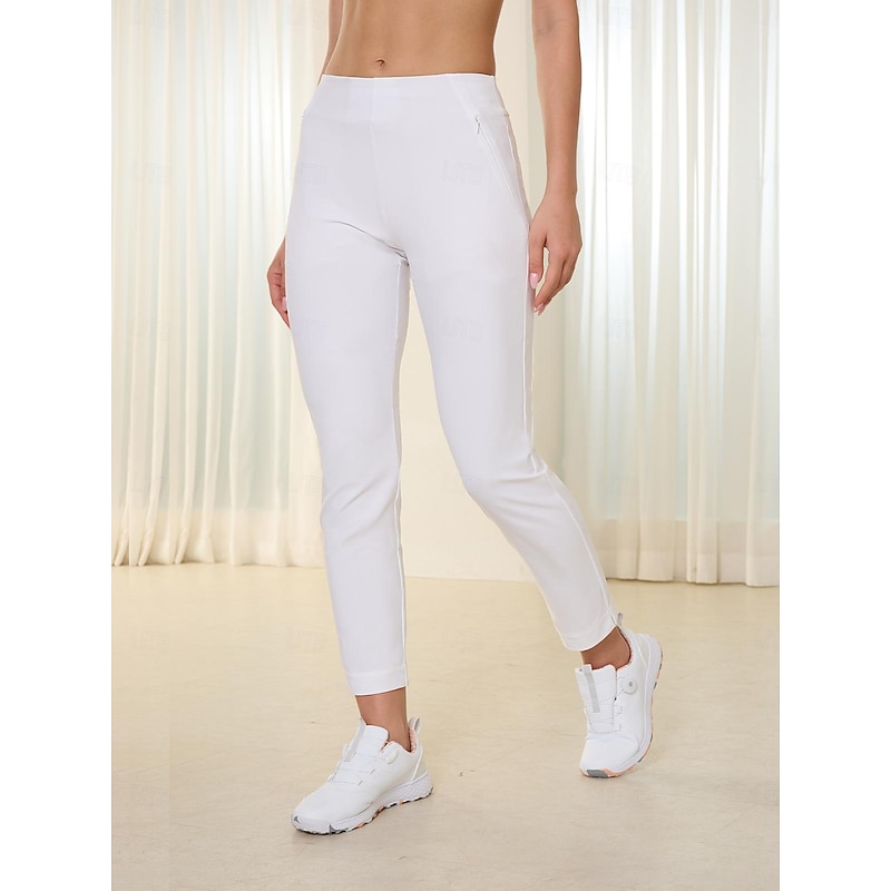 Women's Golf Pants 28inch Slim-Fit Stretch Ankle Pants White Pants / Trousers Ladies Golf Attire Clothes Outfits Wear Apparel