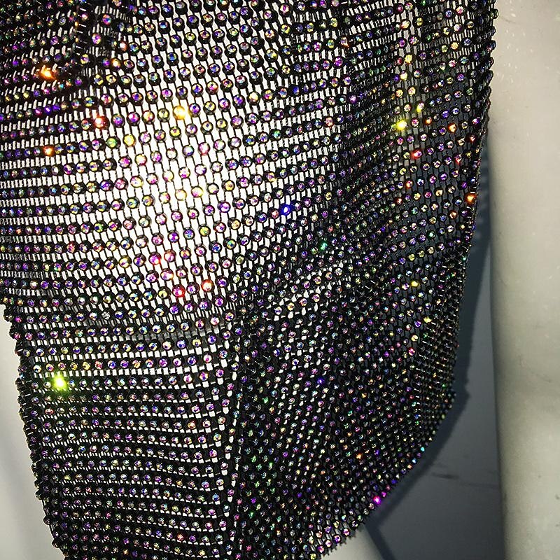 Luxurious Wide Mesh Rhinestone Headband - Elastic Crystals Turban Head Wrap with Sparkling Accents - Perfect for Women in Nightclub, Rave Party4