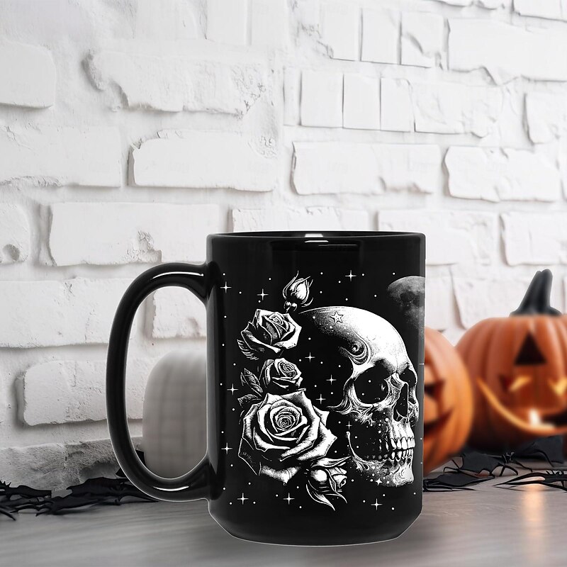 Skull Mug 13oz Goth Gifts For Women Skull Gifts For Women - Witch Gifts Skull Gifts For Men Unique Large Skull Coffee Mug - Goth Decor Goth Mug - Skull Cup Gothic Gifts For Men Gifts For Gothic Women4